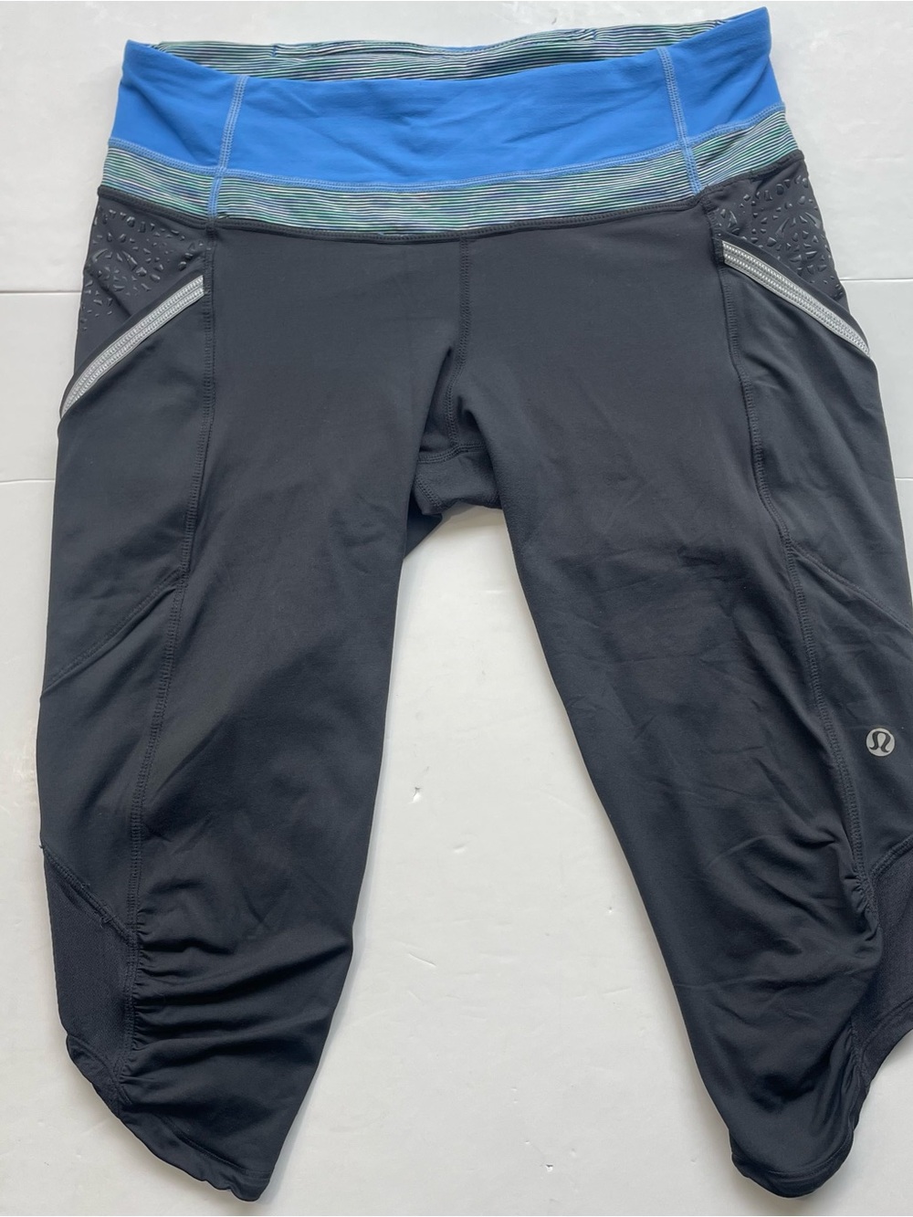 Lululemon Size 8 Reflective Textured Running Crops